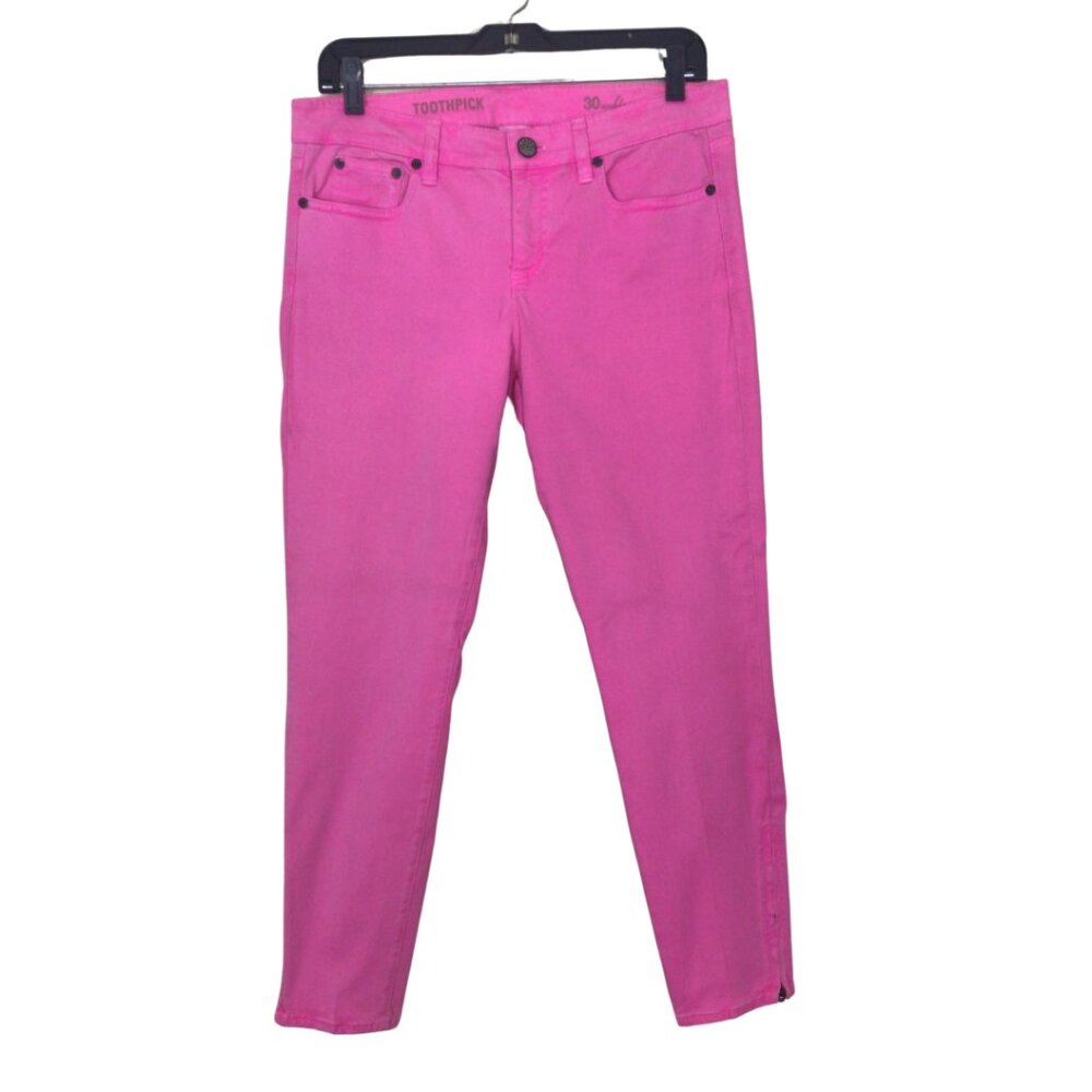 J Crew Jeans Women’s 30 Pink Toothpick Ankle Cropped Crop Denim Pants J.Crew